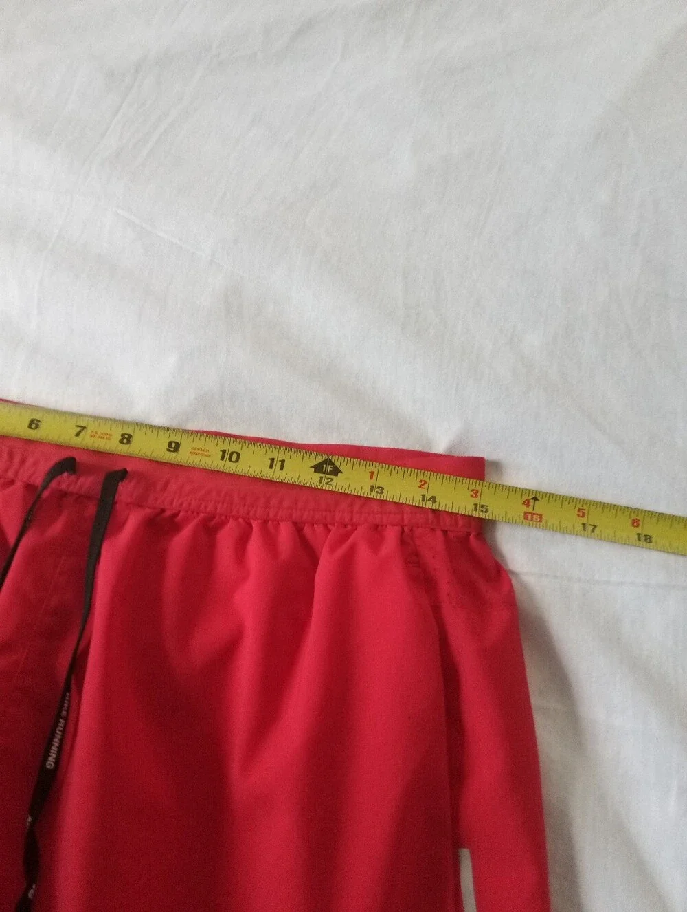 Nike Men's Coral Red Running Shorts with Drawstring